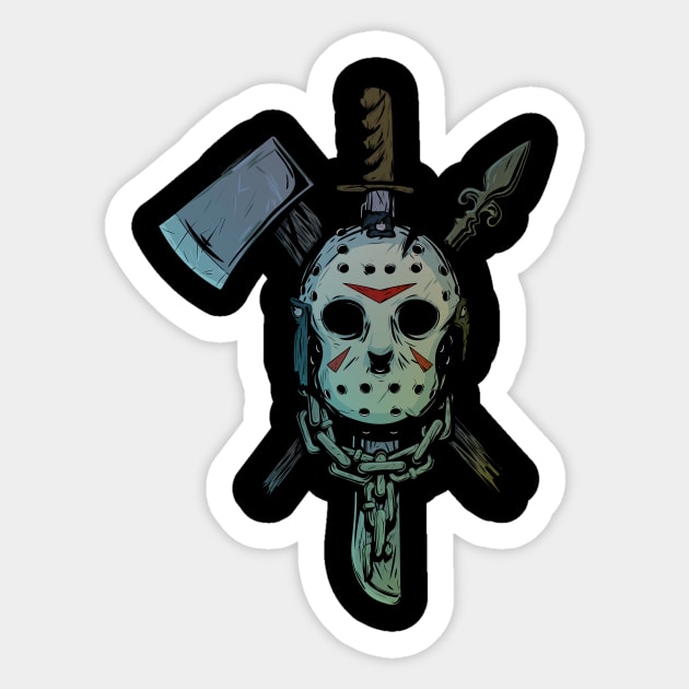 Friday the 13th Jason Voorhees Sticker by Max58